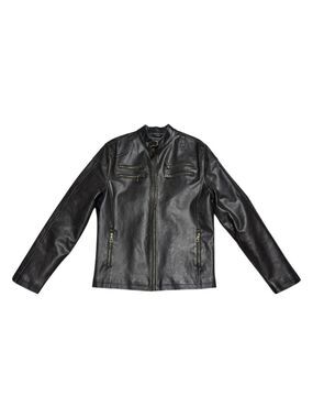 AMERICAN RAG FAUX VEGAN LEATHER Motorcycle Biker Bomber Jacket Mens Large
